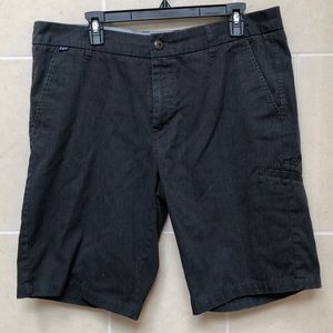 Fox Gray Grey Pinstripe Cotton Blend Shorts Sz 36 (actually a 38 Waist)